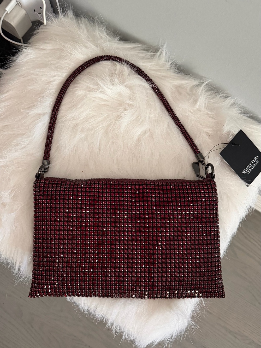 Simply Vera Vera Wang Red Rhinestone Evening Bag